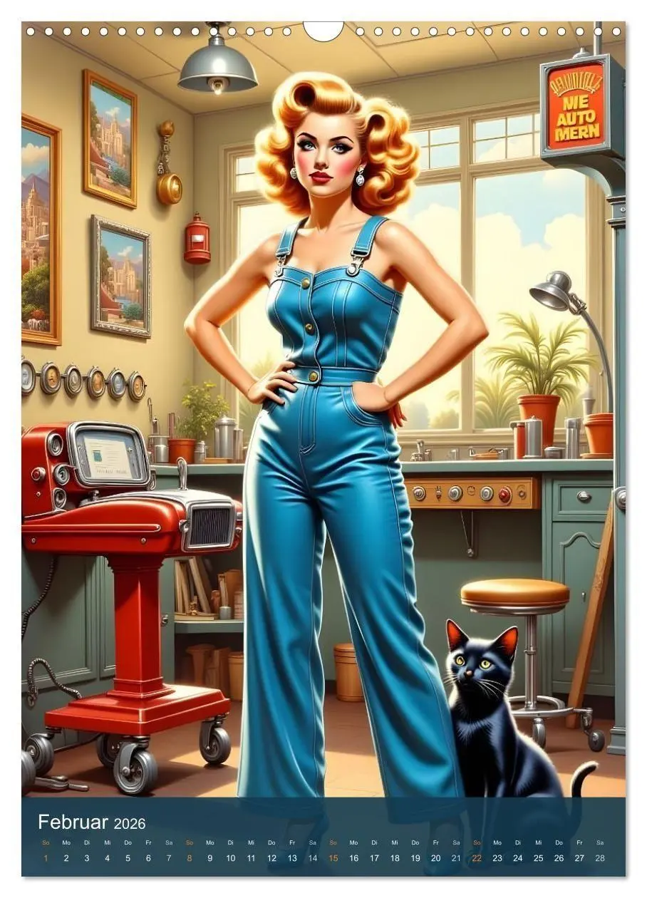 Bild: 9783516692815 | Fräulein Fantasie und die schwarze Katze (Wandkalender 2026 DIN A3...