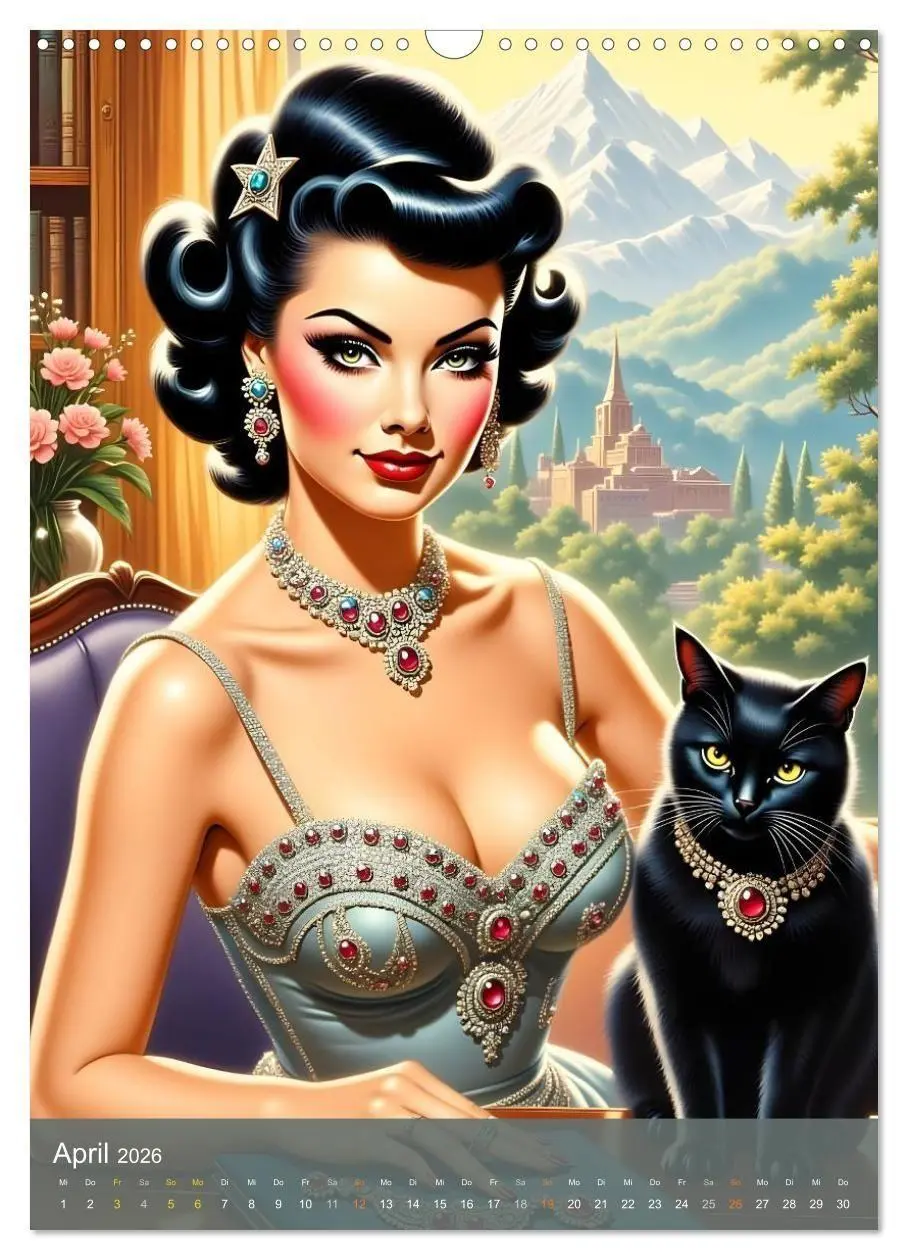 Bild: 9783516692815 | Fräulein Fantasie und die schwarze Katze (Wandkalender 2026 DIN A3...