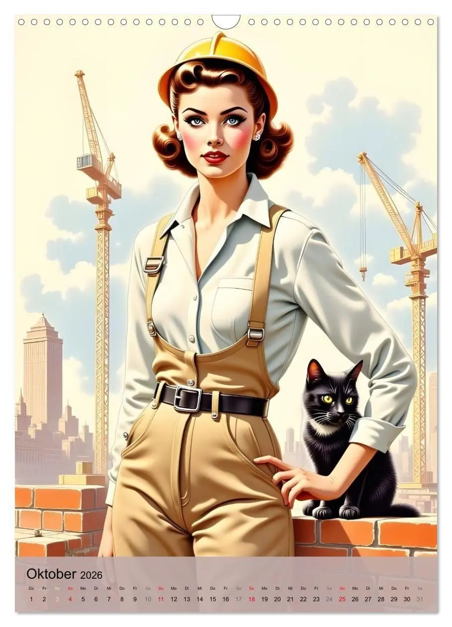 Bild: 9783516692815 | Fräulein Fantasie und die schwarze Katze (Wandkalender 2026 DIN A3...