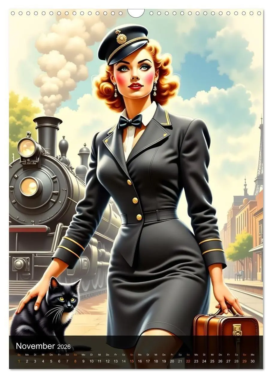 Bild: 9783516692815 | Fräulein Fantasie und die schwarze Katze (Wandkalender 2026 DIN A3...