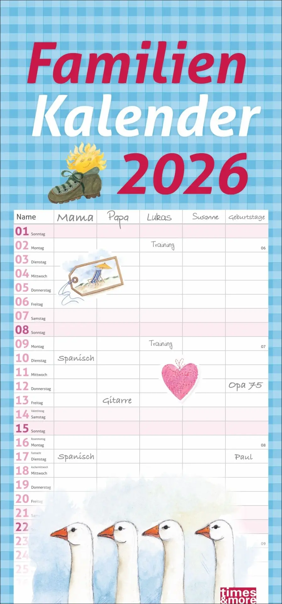 Cover: 9783756412815 | times&amp;more Schaffner Familienplaner 2026 | Maren Schaffner | Kalender