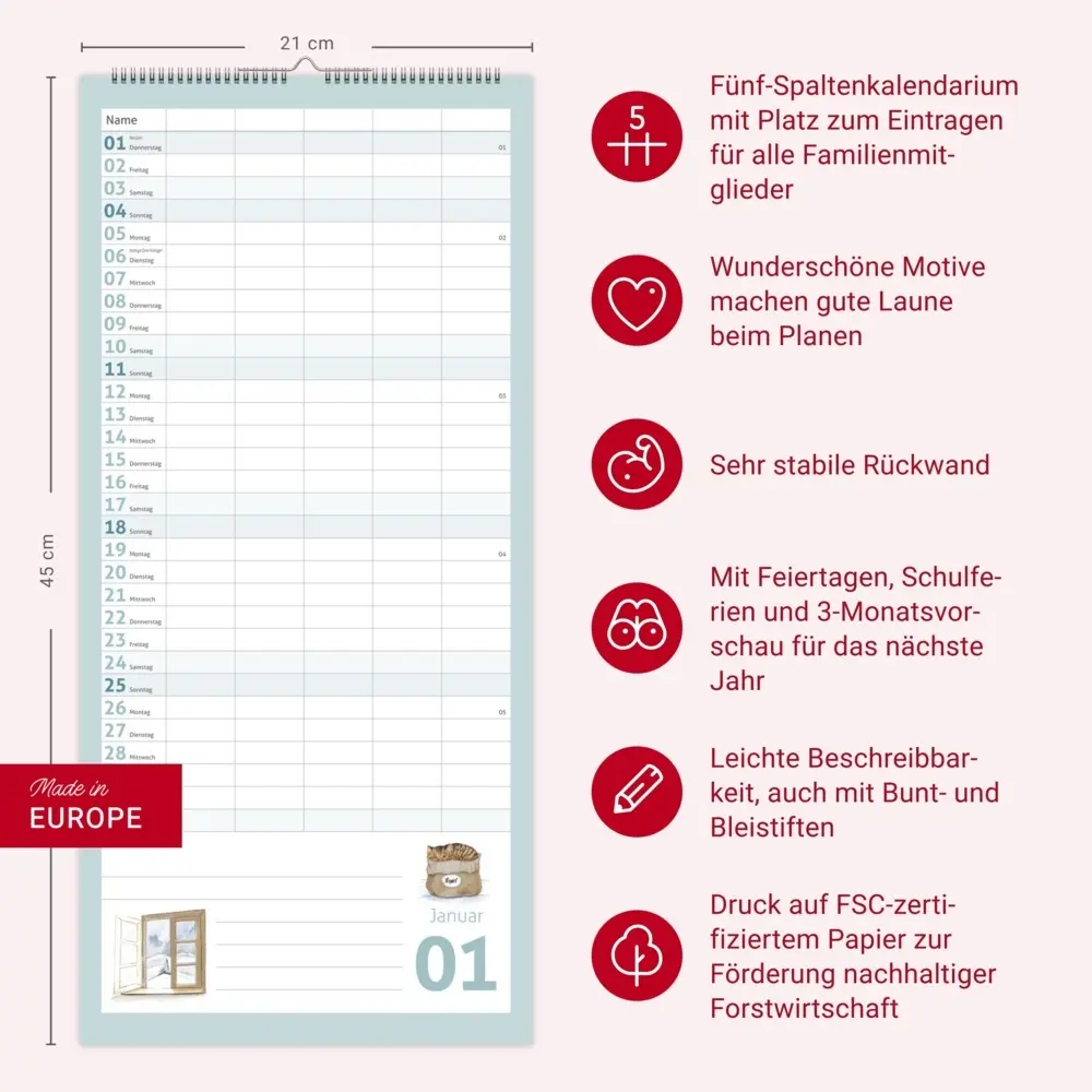 Bild: 9783756412815 | times&amp;more Schaffner Familienplaner 2026 | Maren Schaffner | Kalender
