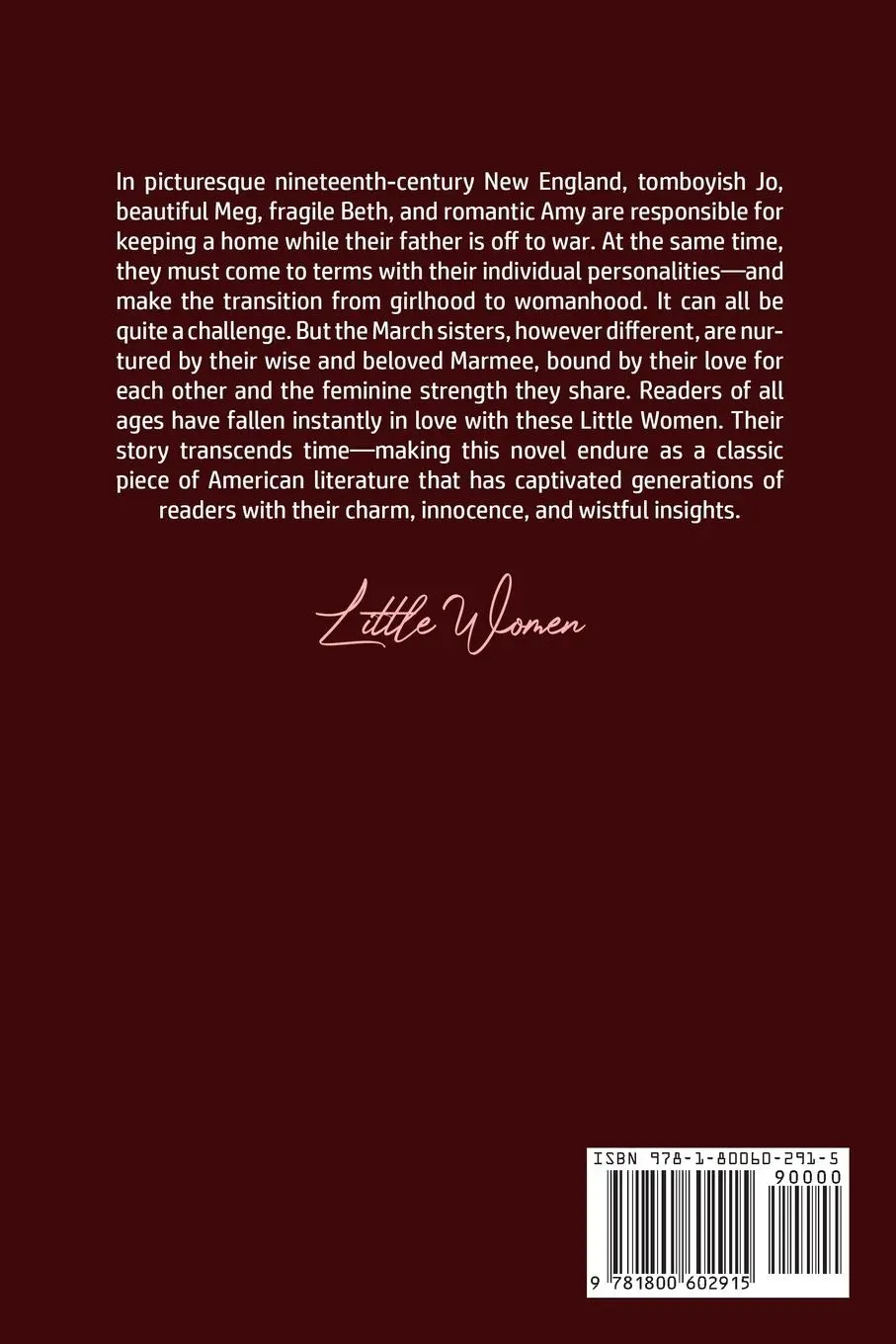 Rückseite: 9781800602915 | Little Women | Louisa May Alcott | Taschenbuch | Englisch | 2020