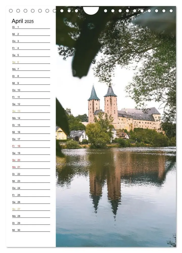 Bild: 9783435882915 | Sachsens Burgen und Schlösser - Beschreibbarer Kalender mit...