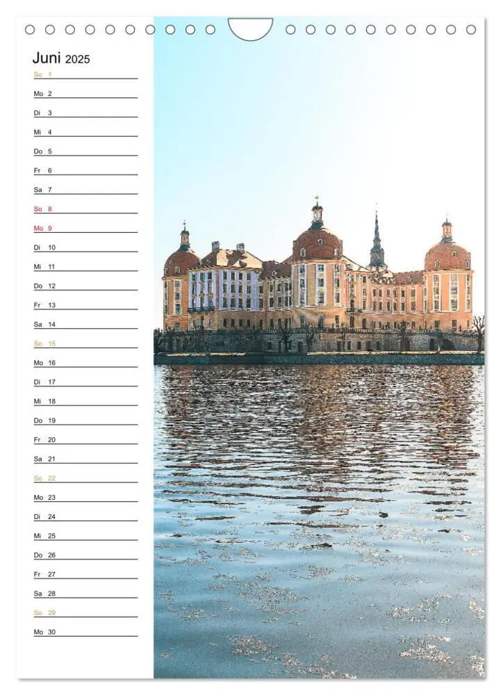Bild: 9783435882915 | Sachsens Burgen und Schlösser - Beschreibbarer Kalender mit...