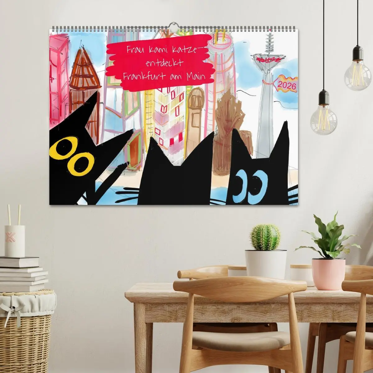 Bild: 9783516062915 | Frau Kami Katze entdeckt Frankfurt am Main (Wandkalender 2026 DIN...