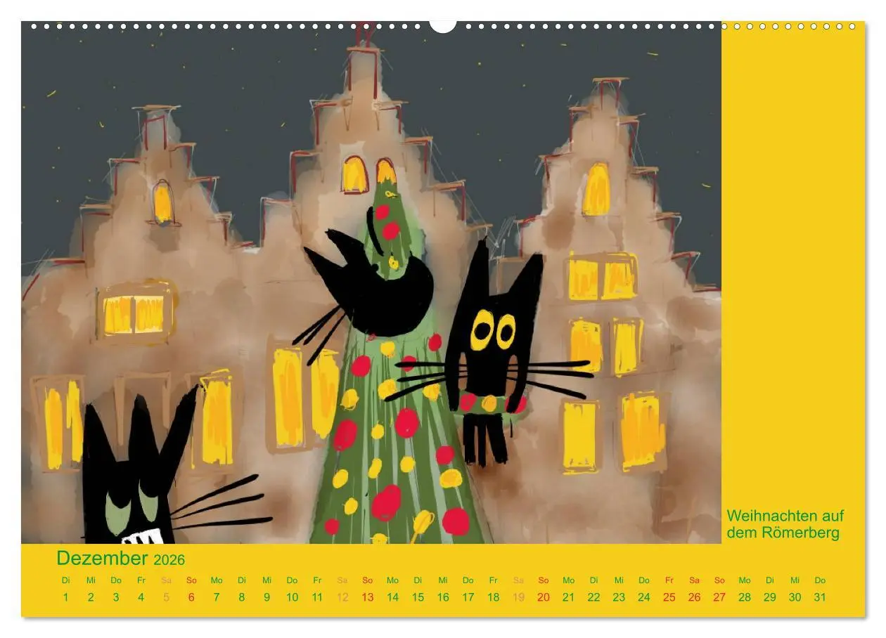 Bild: 9783516062915 | Frau Kami Katze entdeckt Frankfurt am Main (Wandkalender 2026 DIN...