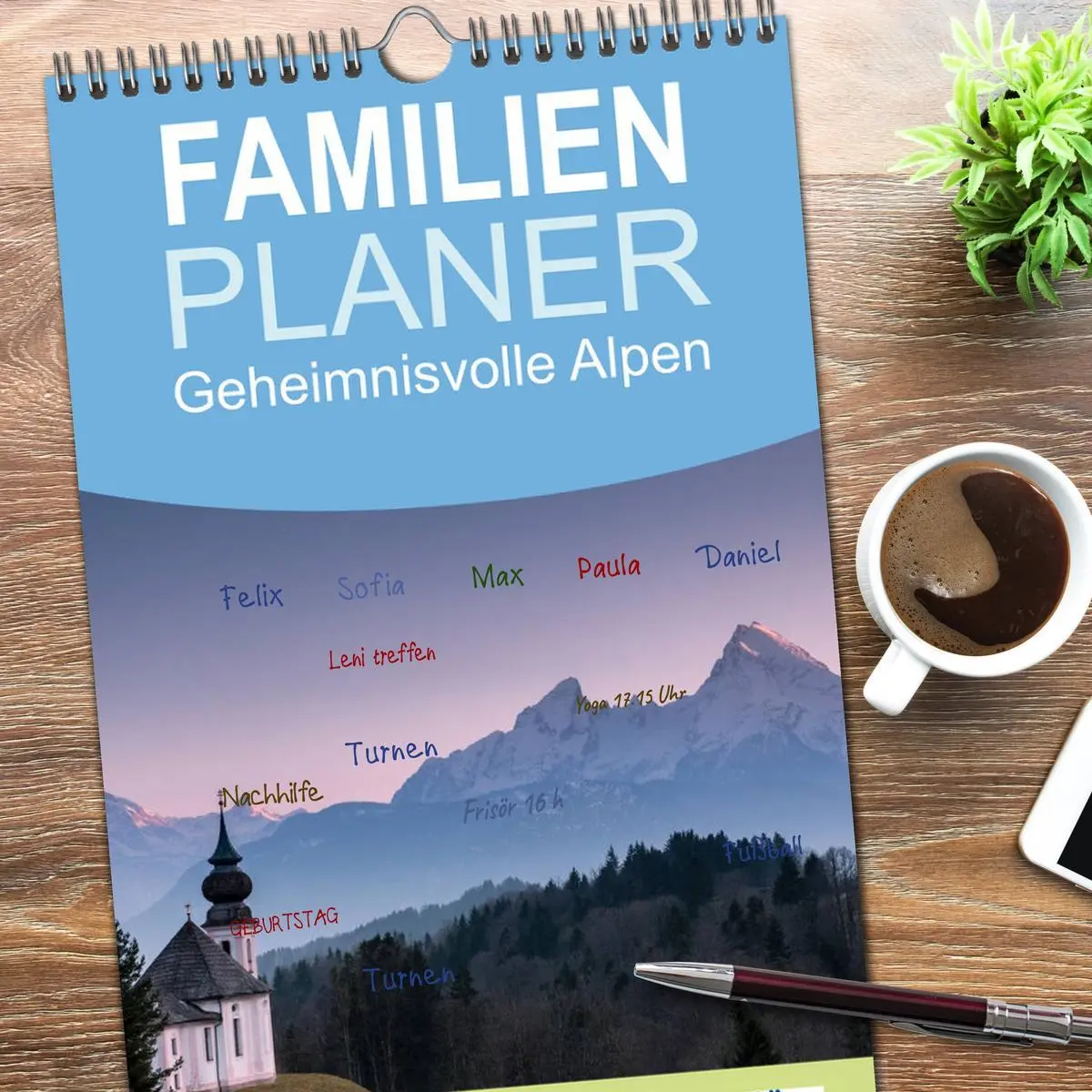 Bild: 9783516512915 | Familienplaner 2026 - Geheimnisvolle Alpen mit 5 Spalten...