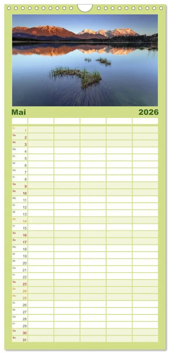 Bild: 9783516512915 | Familienplaner 2026 - Geheimnisvolle Alpen mit 5 Spalten...
