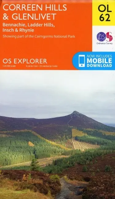 Cover: 9780319243015 | Correen Hills &amp; Glenlivet, Bennachie &amp; Ladder Hills, Insch &amp; Rhynie