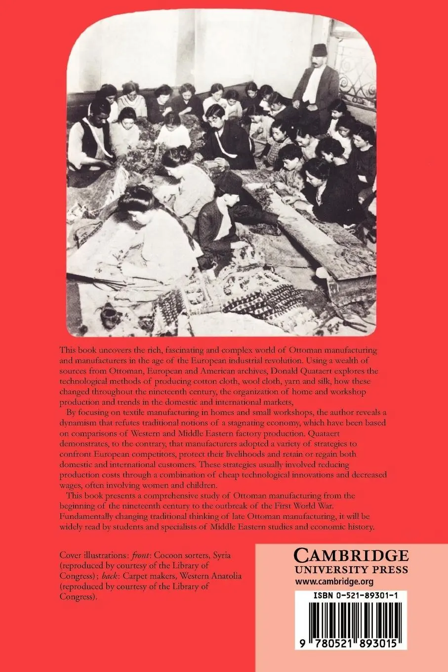Rückseite: 9780521893015 | Ottoman Manufacturing in the Age of the Industrial Revolution | Buch