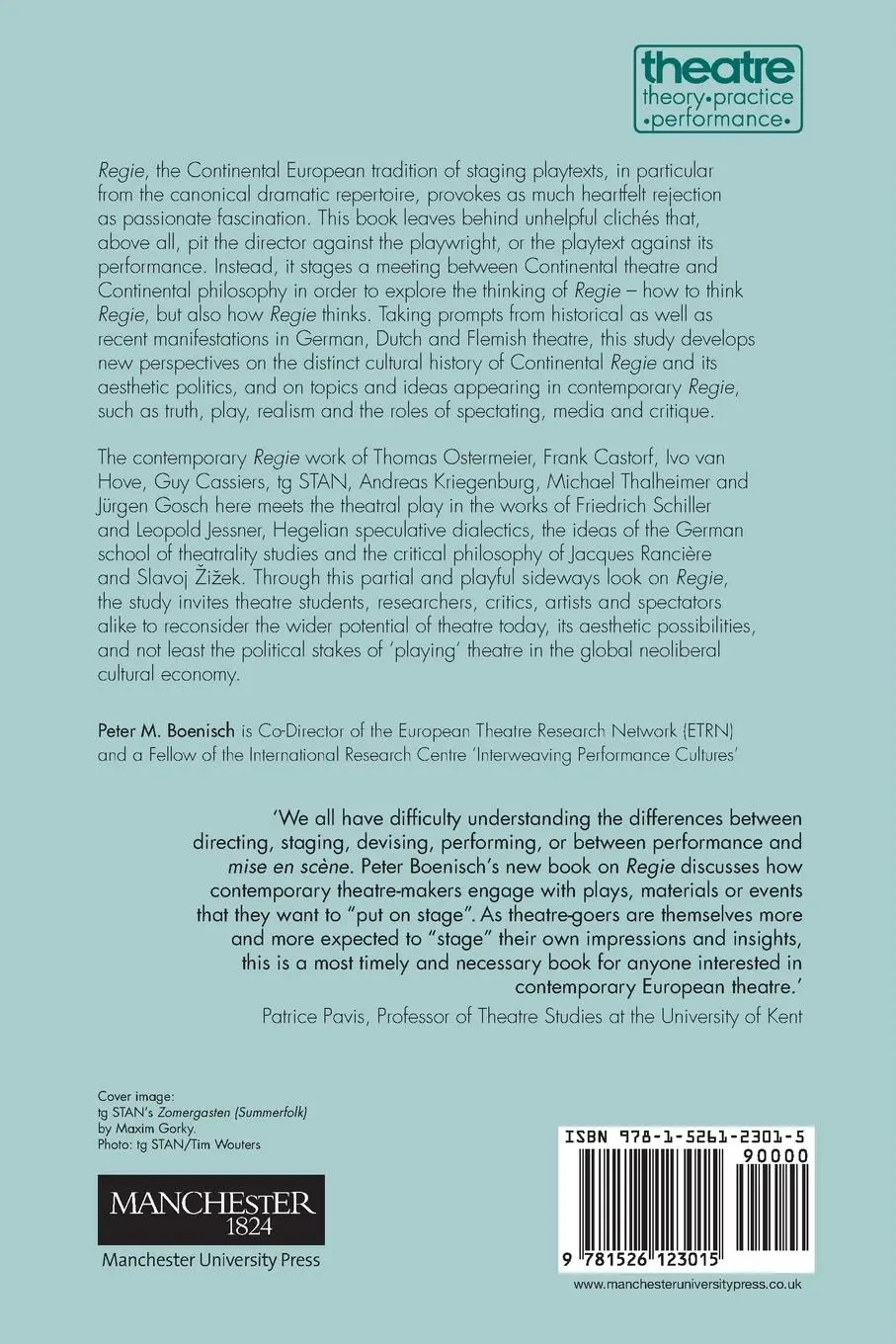 Rückseite: 9781526123015 | Directing scenes and senses | The thinking of Regie | Peter Boenisch