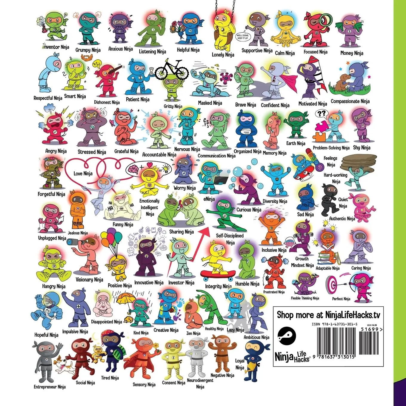 Rückseite: 9781637313015 | Respectful Ninja | A Children's Book About Showing and Giving Respect