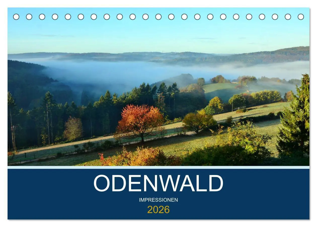 Cover: 9783457863015 | Odenwald - Impressionen (Tischkalender 2026 DIN A5 quer), CALVENDO...