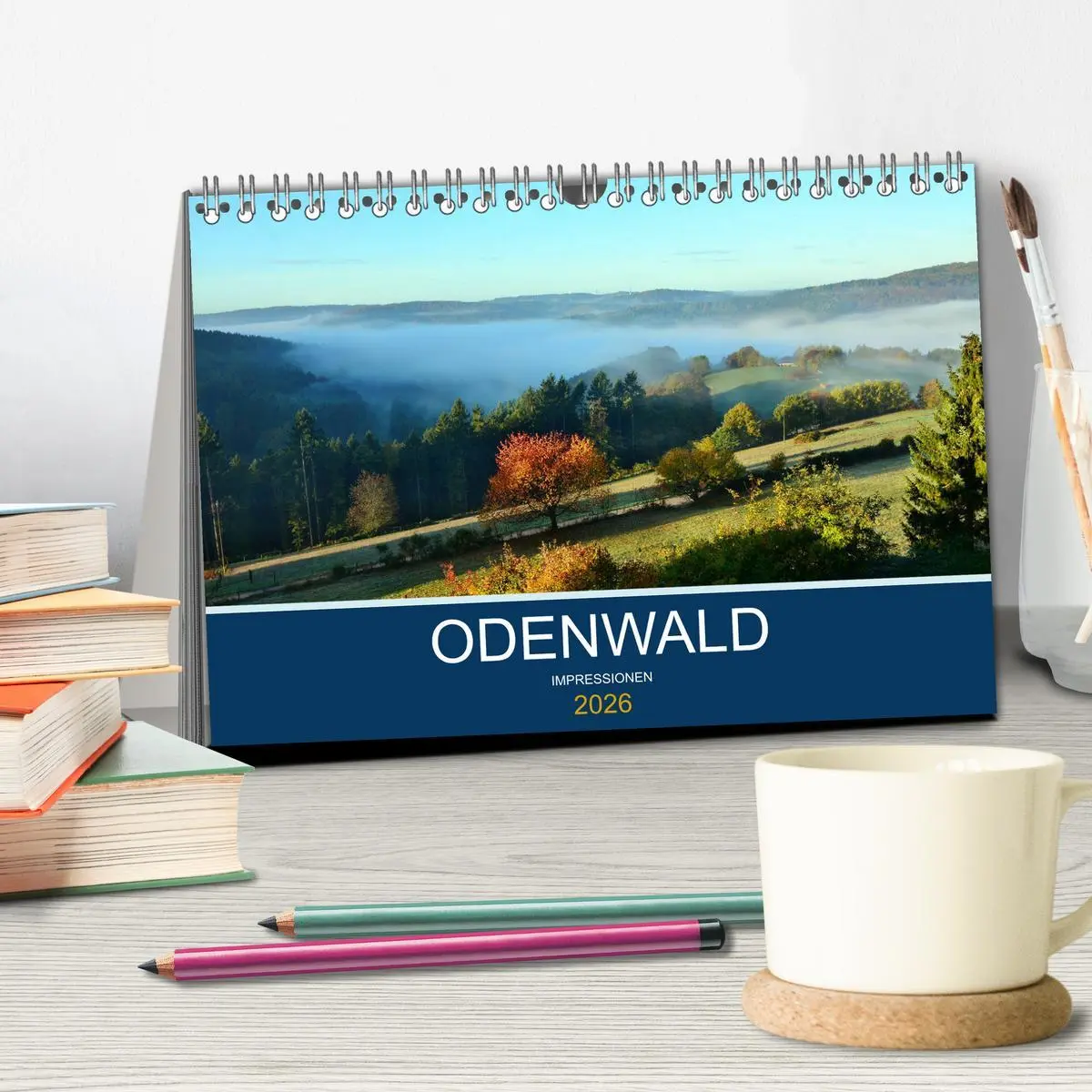 Bild: 9783457863015 | Odenwald - Impressionen (Tischkalender 2026 DIN A5 quer), CALVENDO...
