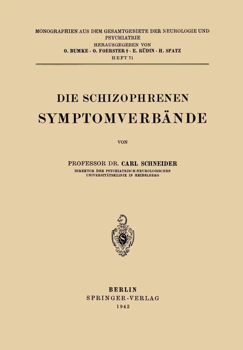 Cover: 9783642513015 | Die Schizophrenen Symptomverbände | Carl Schneider | Taschenbuch | vi