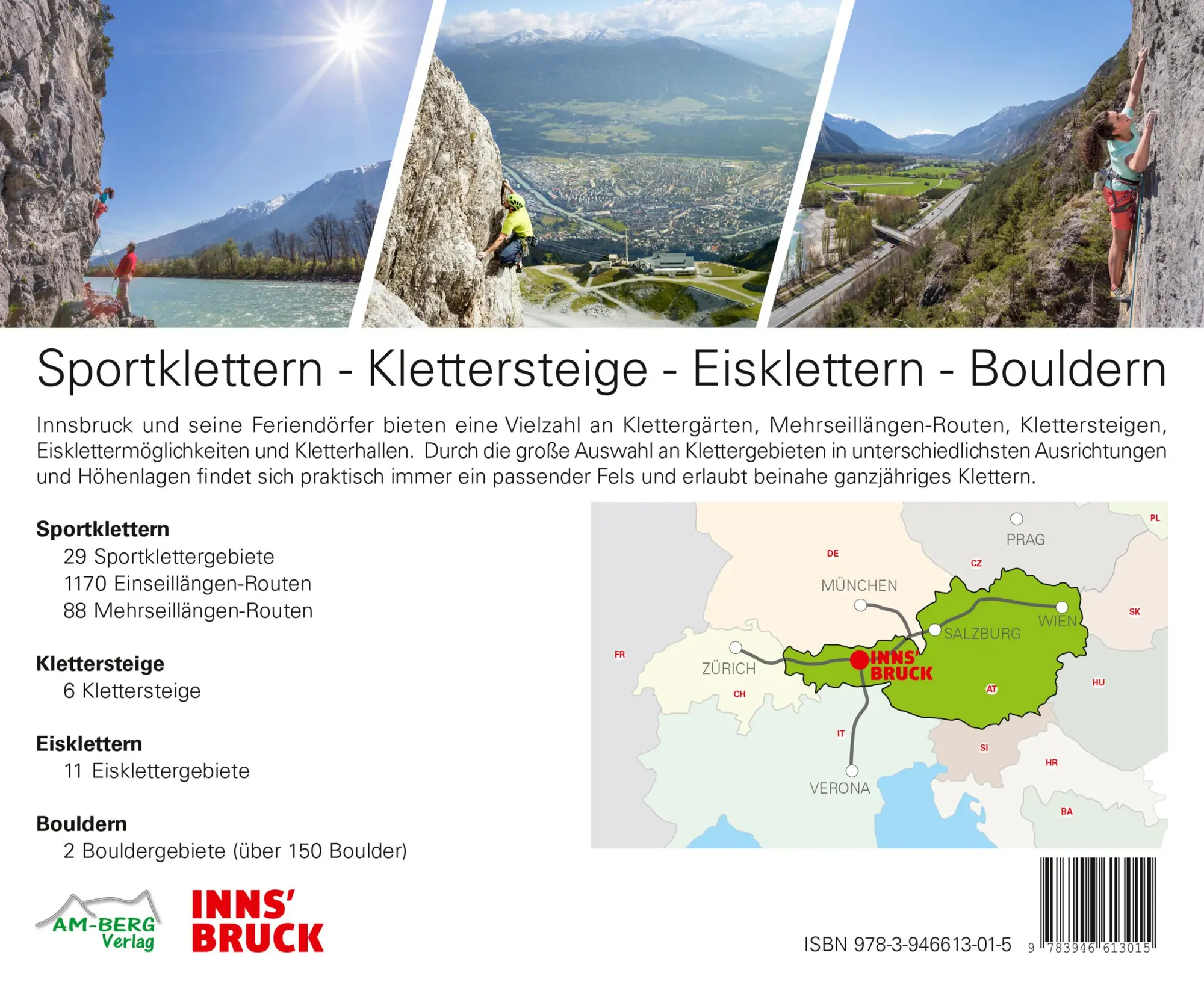 Rückseite: 9783946613015 | Sportklettern Innsbruck und seine Feriendörfer | Günter Durner (u. a.)
