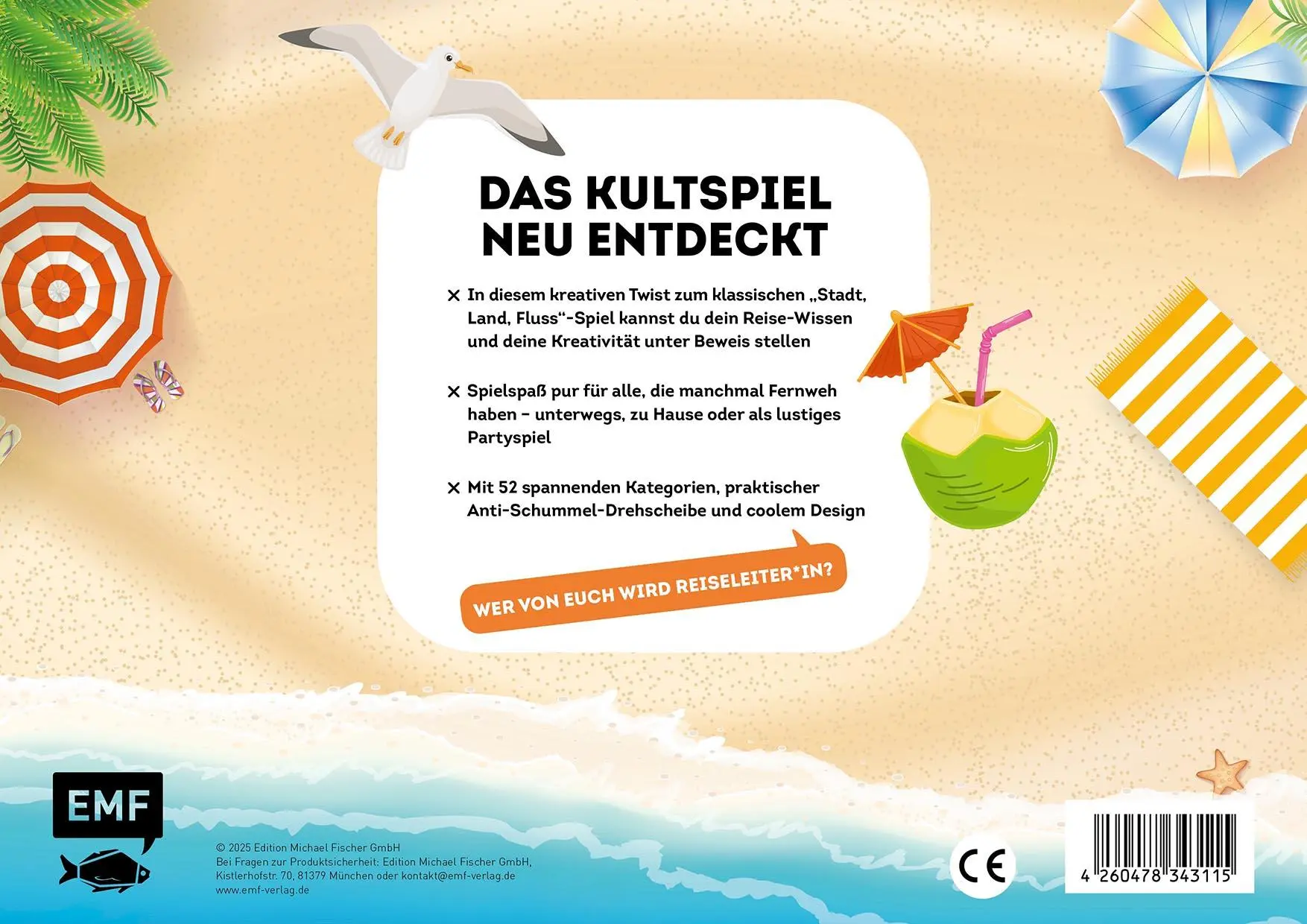 Rückseite: 4260478343115 | Stadt, Land, Fernweh - Der Spieleklassiker für alle Urlauber*innen