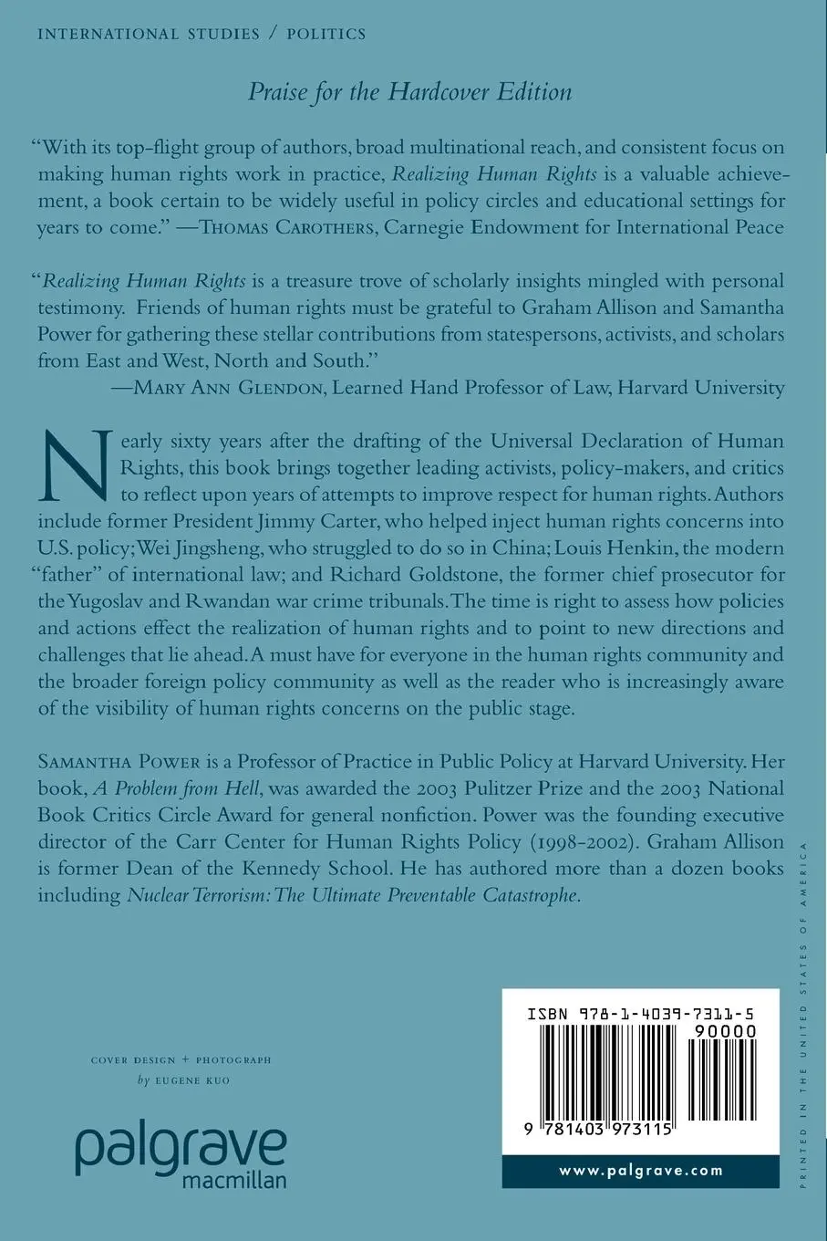 Rückseite: 9781403973115 | Realizing Human Rights | Moving from Inspiration to Impact | Na Na