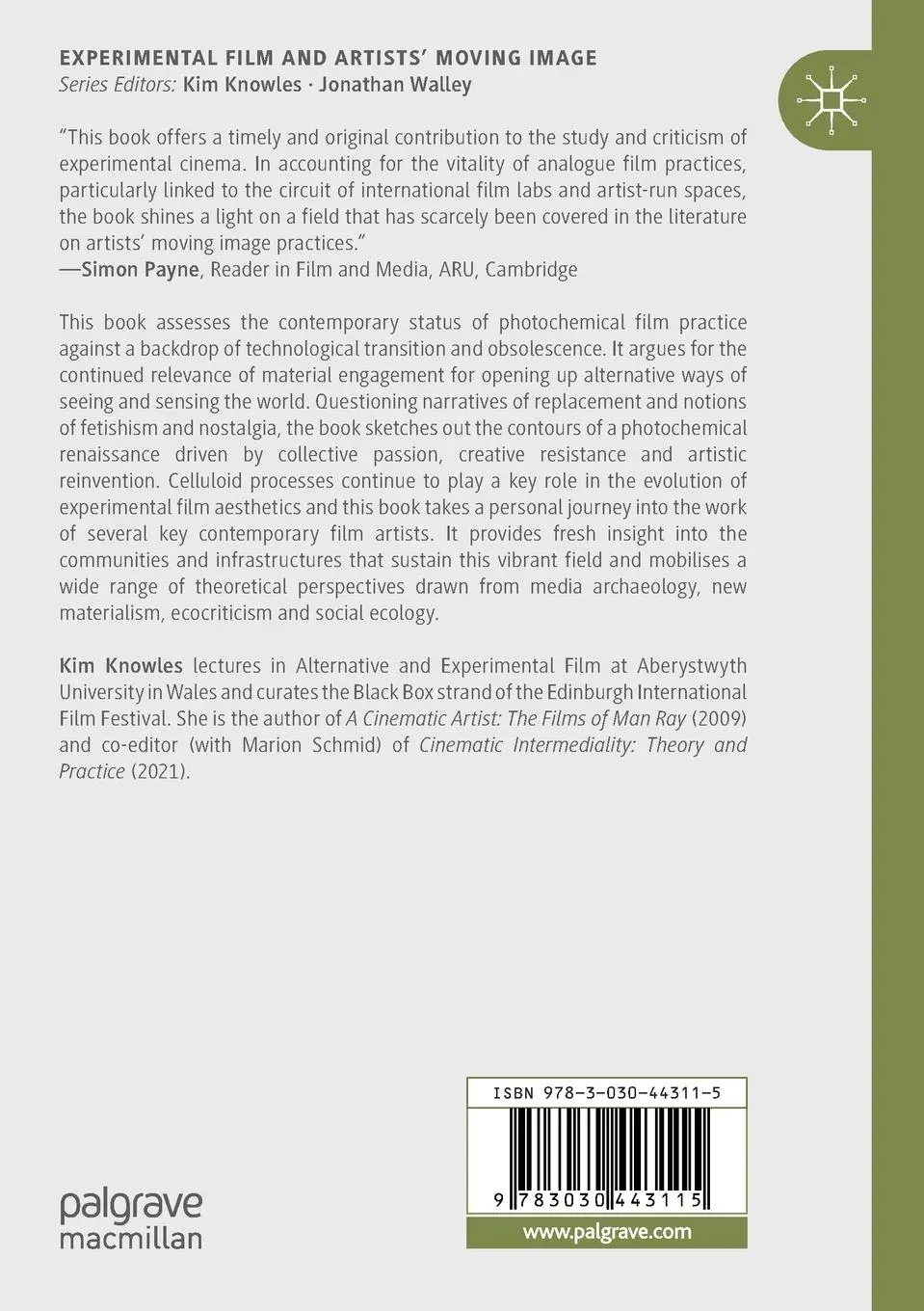 Rückseite: 9783030443115 | Experimental Film and Photochemical Practices | Kim Knowles | Buch