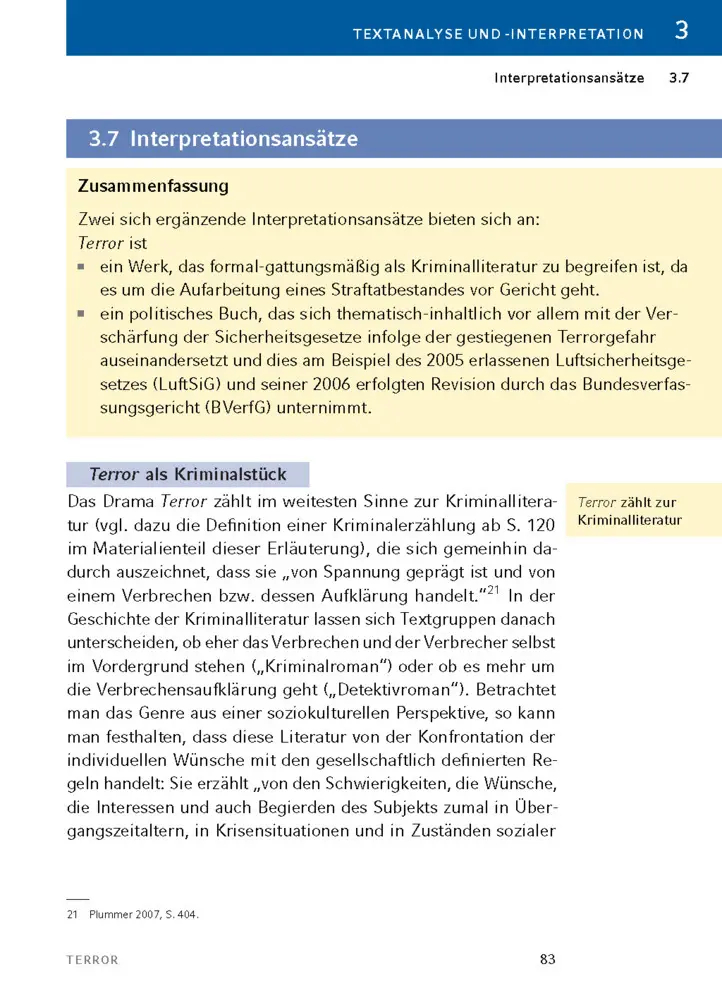 Bild: 9783129303115 | Terror von Ferdinand von Schirach | Textanalyse und Interpretation