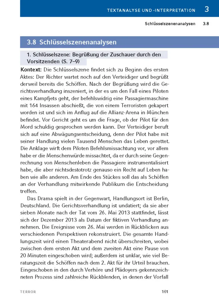 Bild: 9783129303115 | Terror von Ferdinand von Schirach | Textanalyse und Interpretation