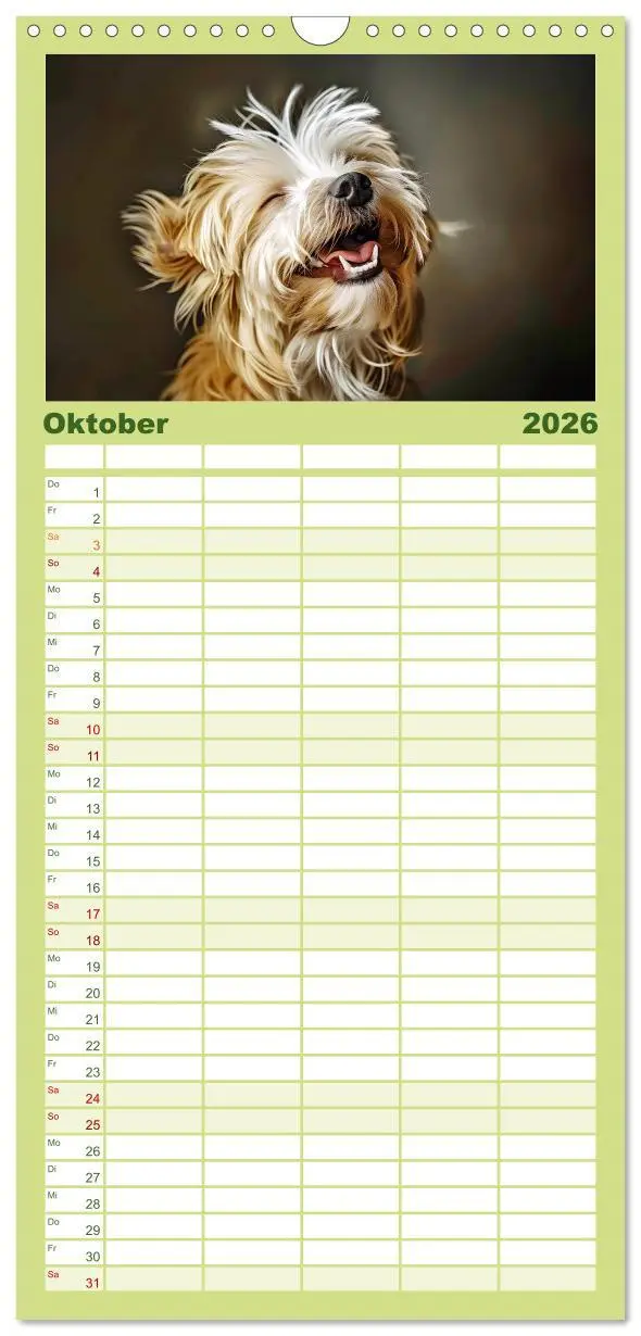 Bild: 9783516493115 | Familienplaner 2026 - Lächelnde Hunde sind wie Sonnenschein auf...