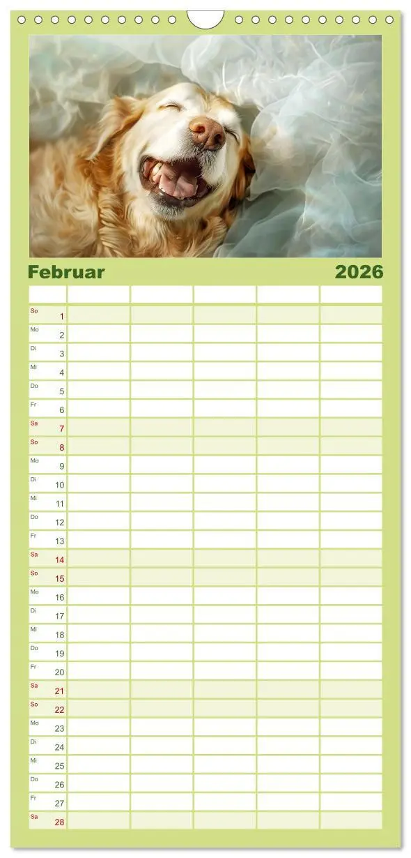 Bild: 9783516493115 | Familienplaner 2026 - Lächelnde Hunde sind wie Sonnenschein auf...