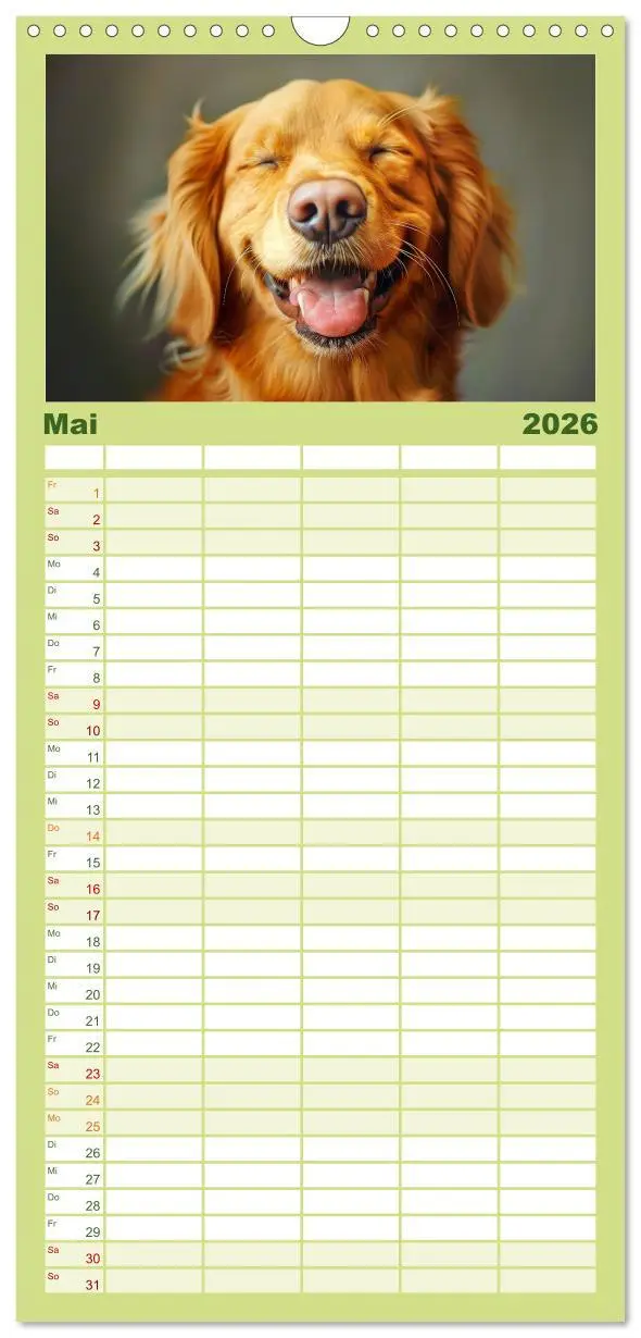 Bild: 9783516493115 | Familienplaner 2026 - Lächelnde Hunde sind wie Sonnenschein auf...