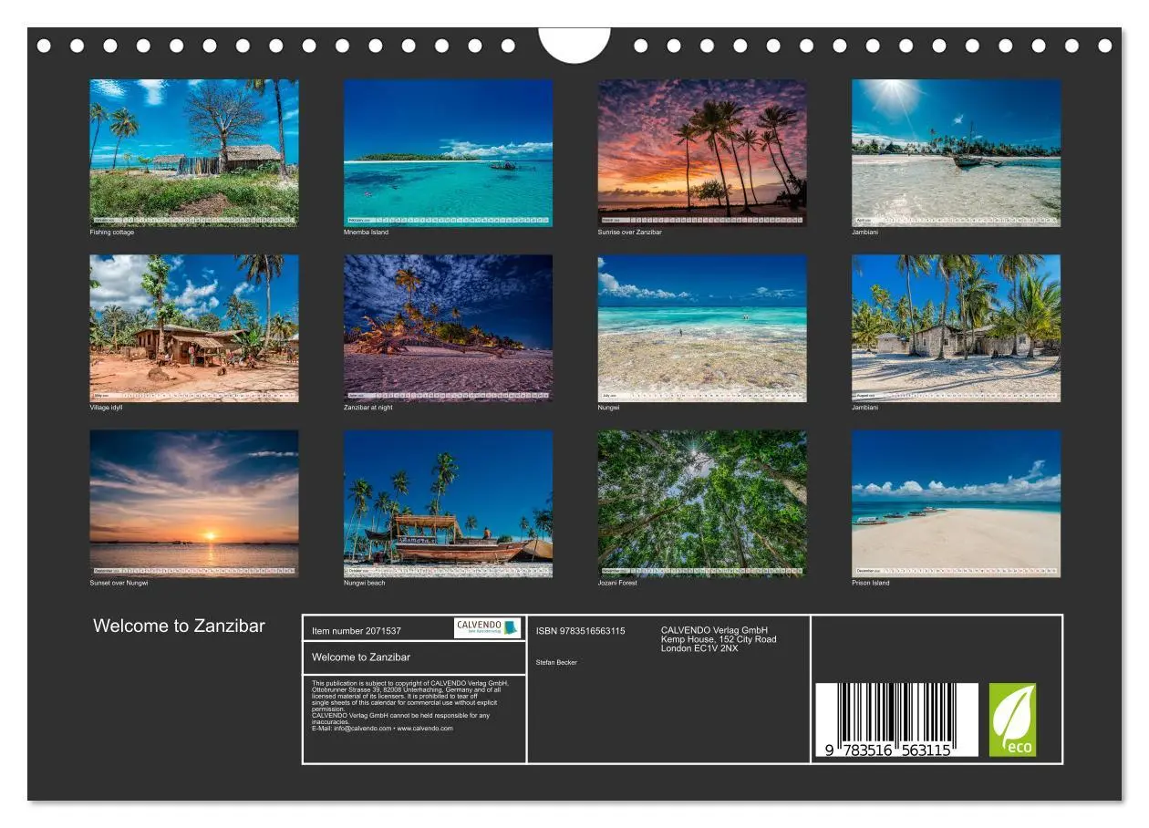 Bild: 9783516563115 | Welcome to Zanzibar (Wall Calendar 2026 DIN A4 landscape), CALVENDO...