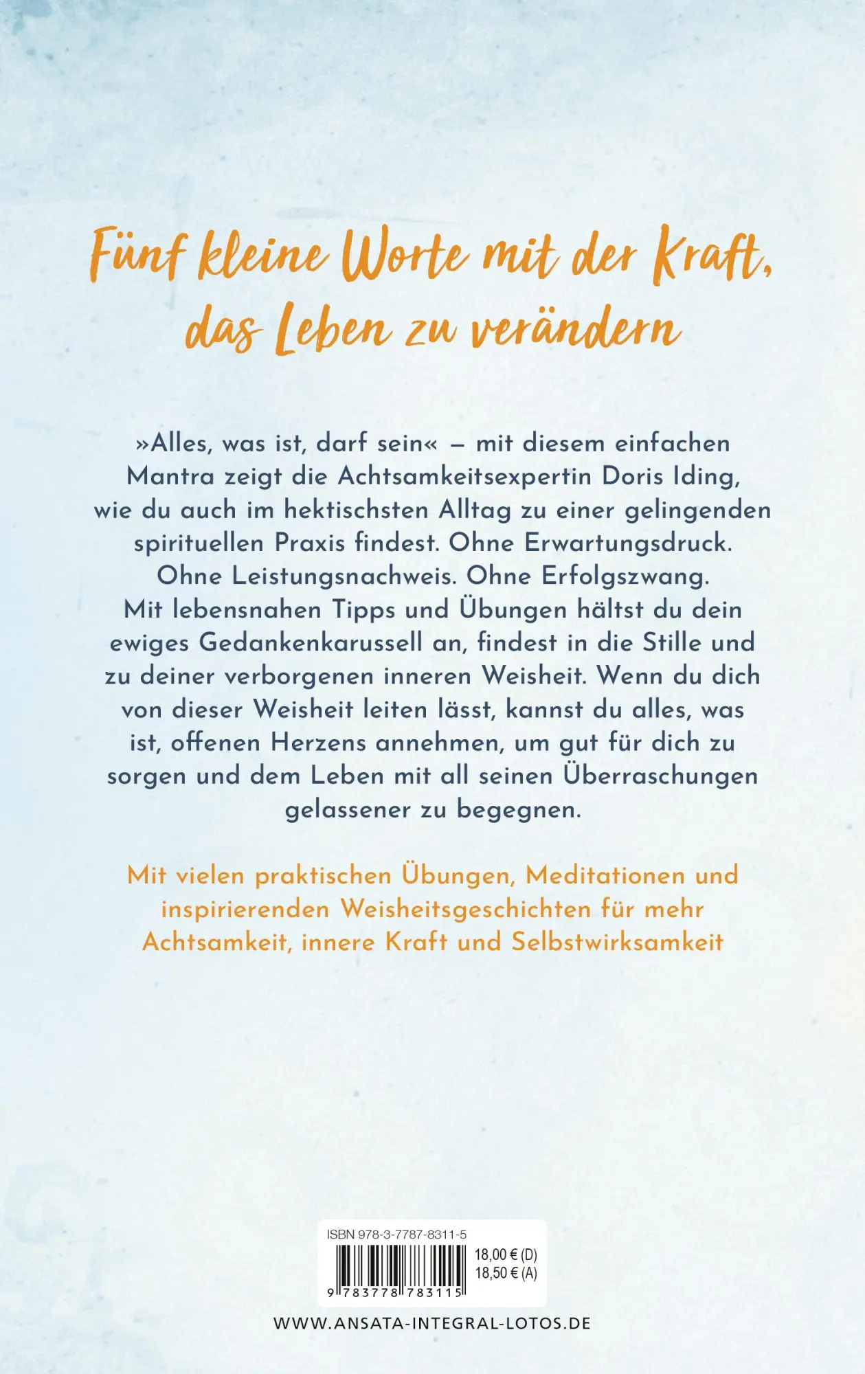 Bild: 9783778783115 | Alles, was ist, darf sein | Doris Iding | Buch | 224 S. | Deutsch