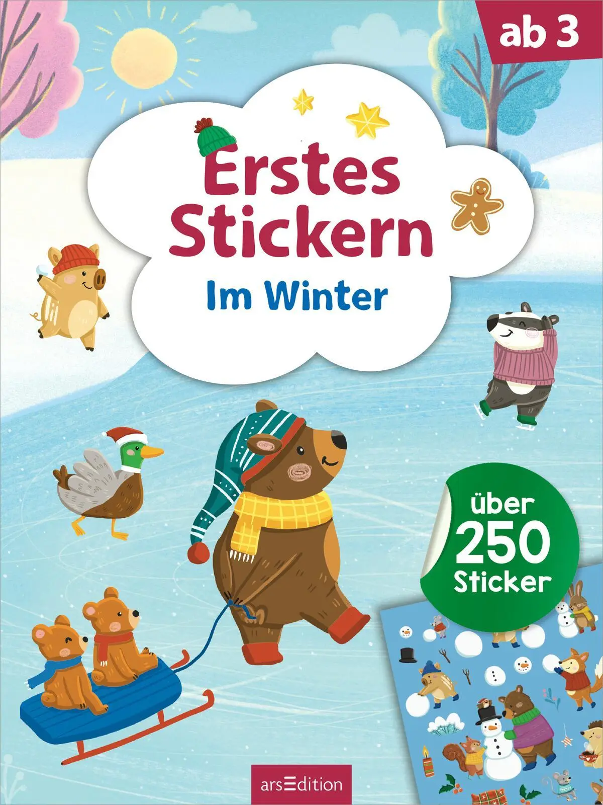 Bild: 9783845863115 | Erstes Stickern - Im Winter | Über 250 Sticker | Sarah Dietz | 40 S.