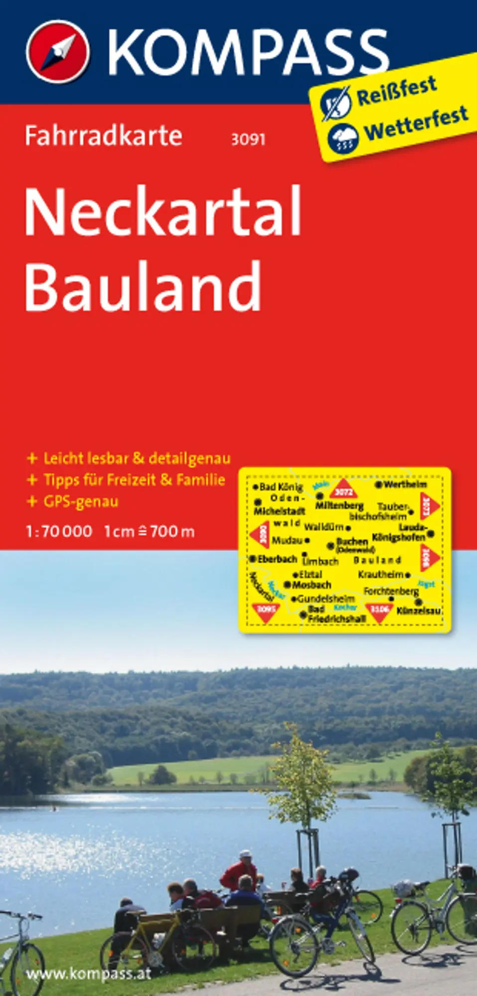 Cover: 9783850263115 | Neckartal - Bauland 1 : 70 000 | Radkarte. GPS-genau | (Land-)Karte