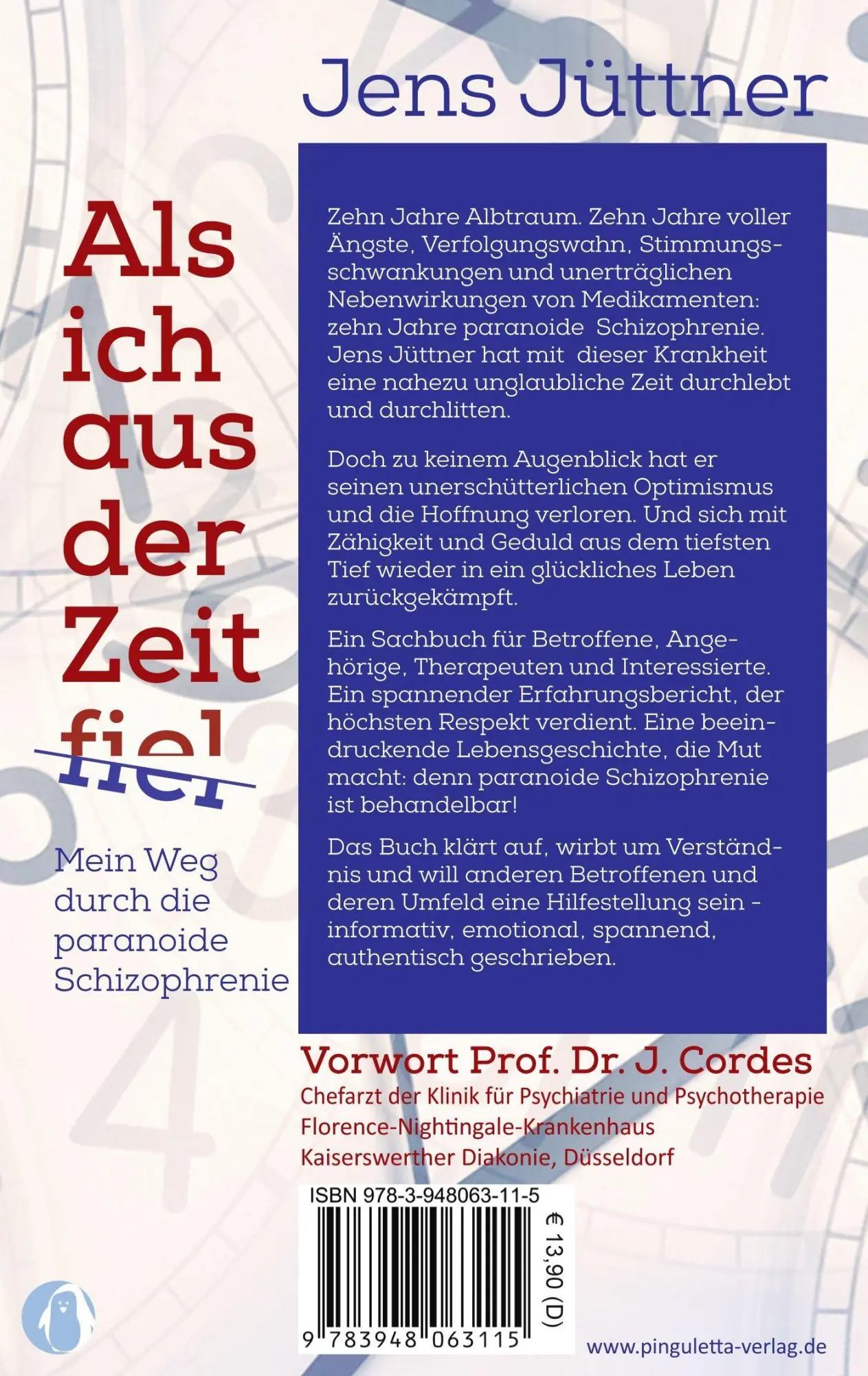 Bild: 9783948063115 | Als ich aus der Zeit fiel | Mein Weg durch die paranoide Schizophrenie