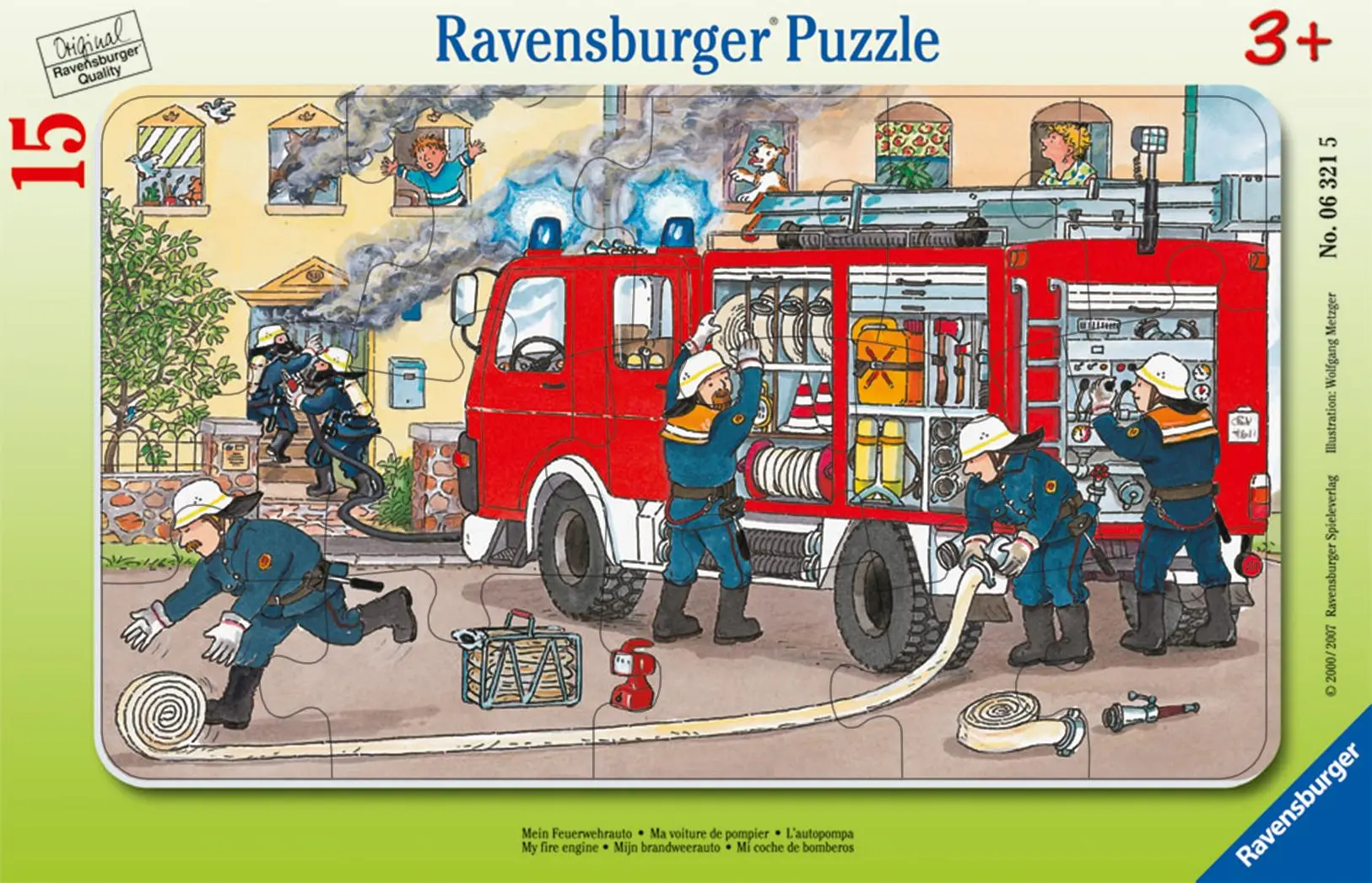 Cover: 4005556063215 | Mein Feuerwehrauto. Puzzle mit 15 Teilen | Spiel | Rahmenpuzzle | 2005