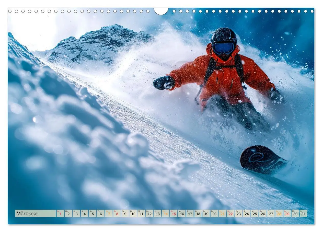 Bild: 9783457463215 | Snowboarden - tolle Momente (Wandkalender 2026 DIN A3 quer),...