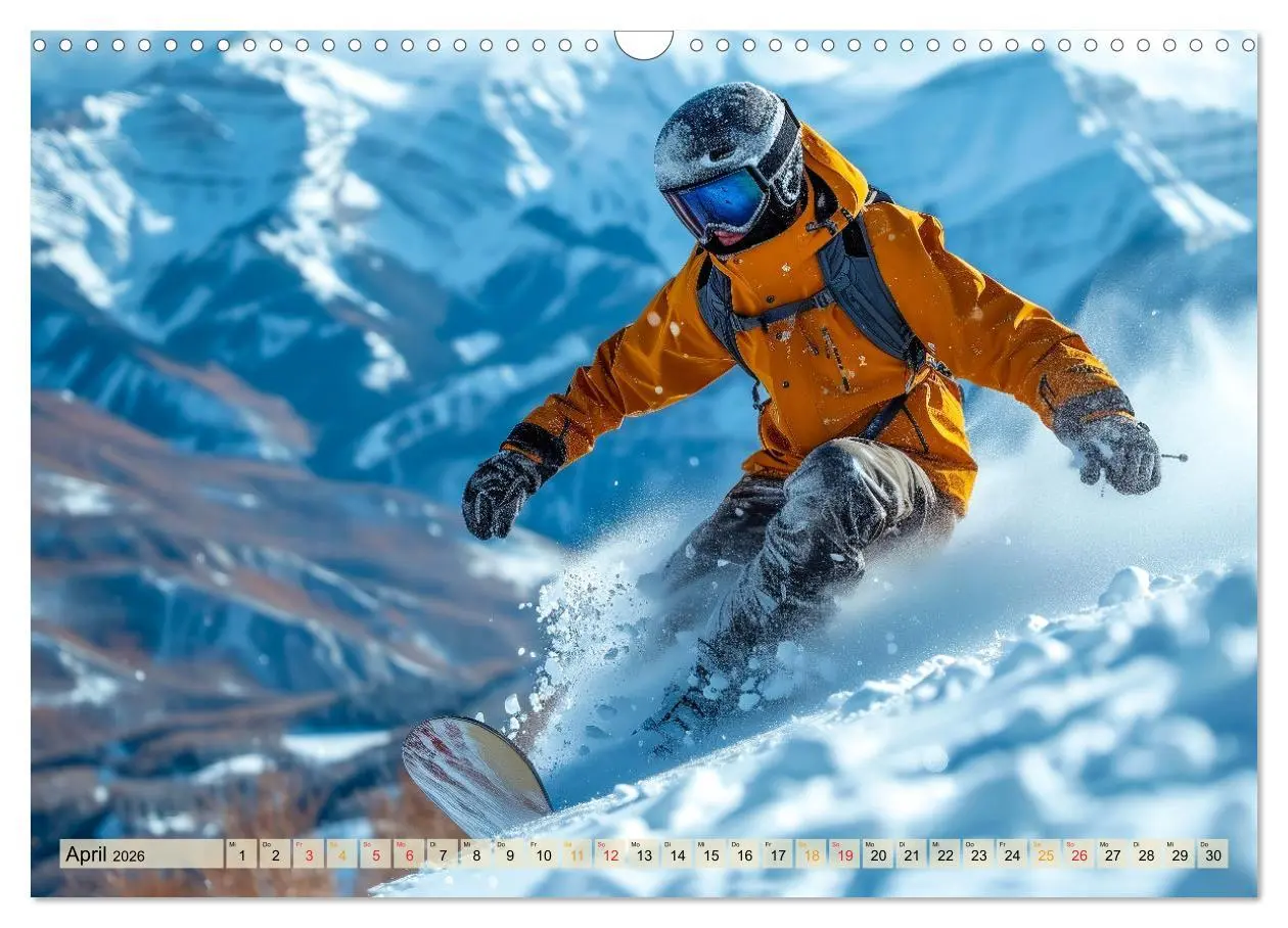 Bild: 9783457463215 | Snowboarden - tolle Momente (Wandkalender 2026 DIN A3 quer),...