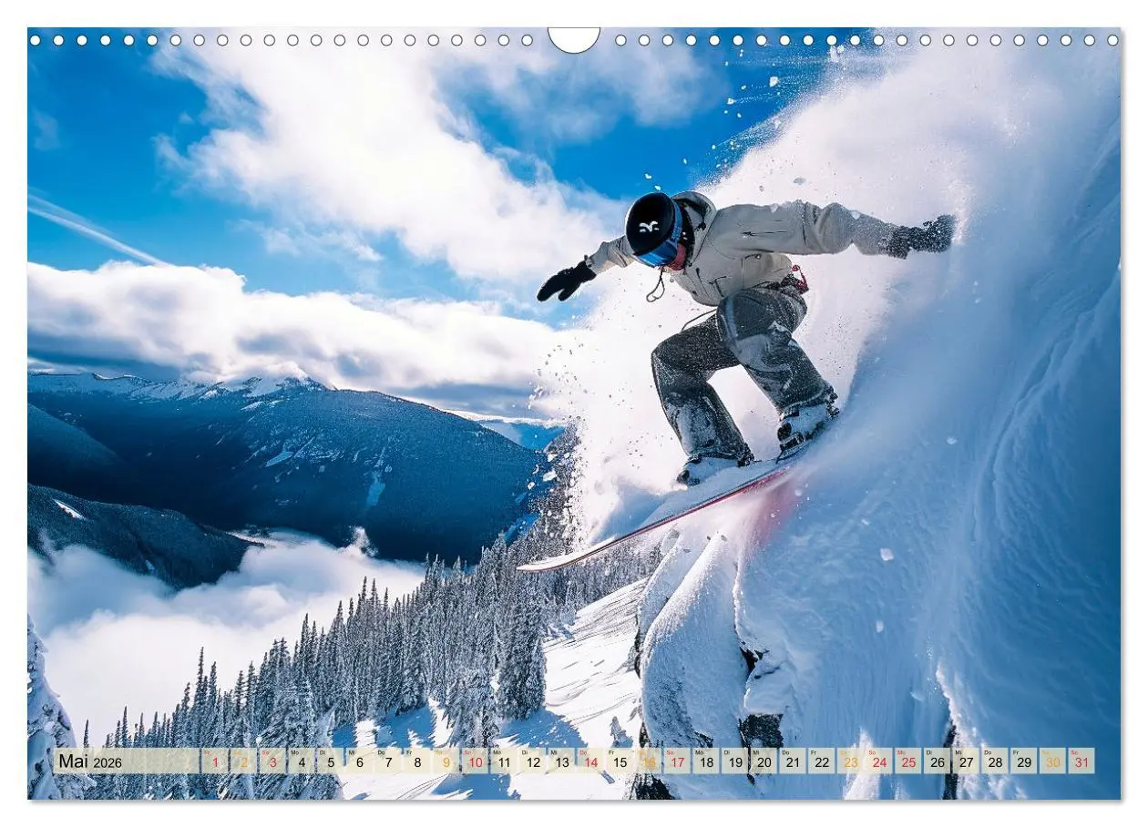 Bild: 9783457463215 | Snowboarden - tolle Momente (Wandkalender 2026 DIN A3 quer),...