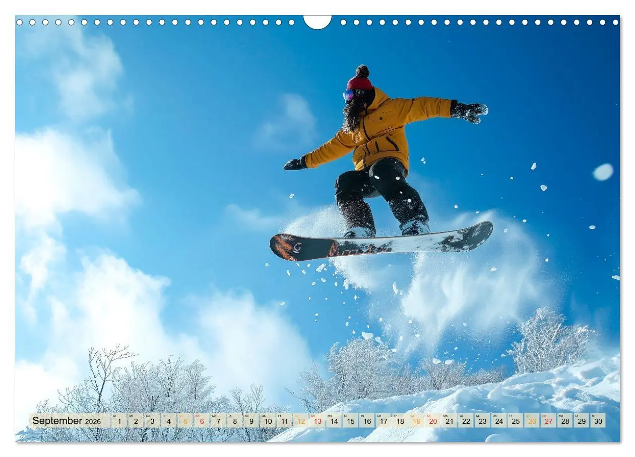 Bild: 9783457463215 | Snowboarden - tolle Momente (Wandkalender 2026 DIN A3 quer),...
