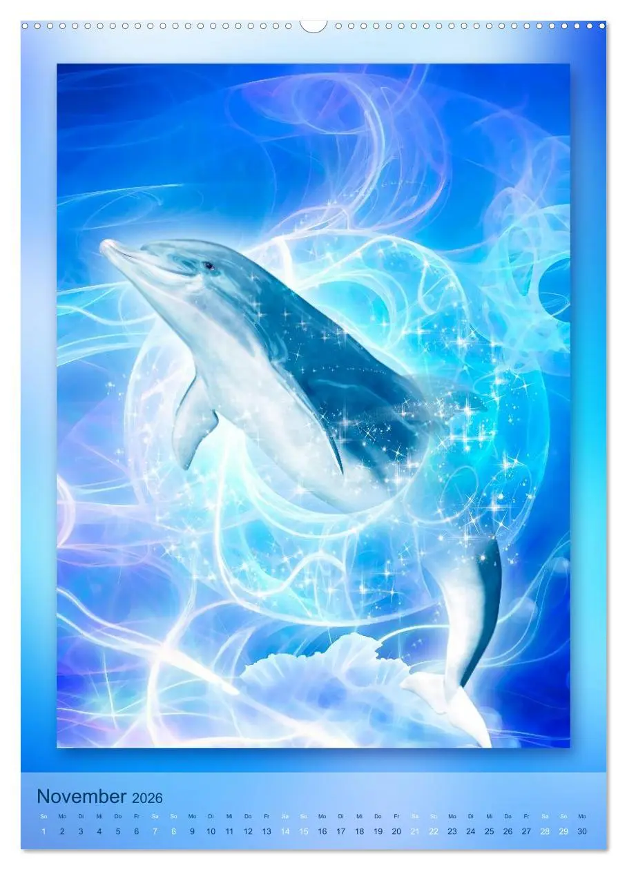 Bild: 9783516483215 | Delfine - Kalender (Wandkalender 2026 DIN A2 hoch), CALVENDO...