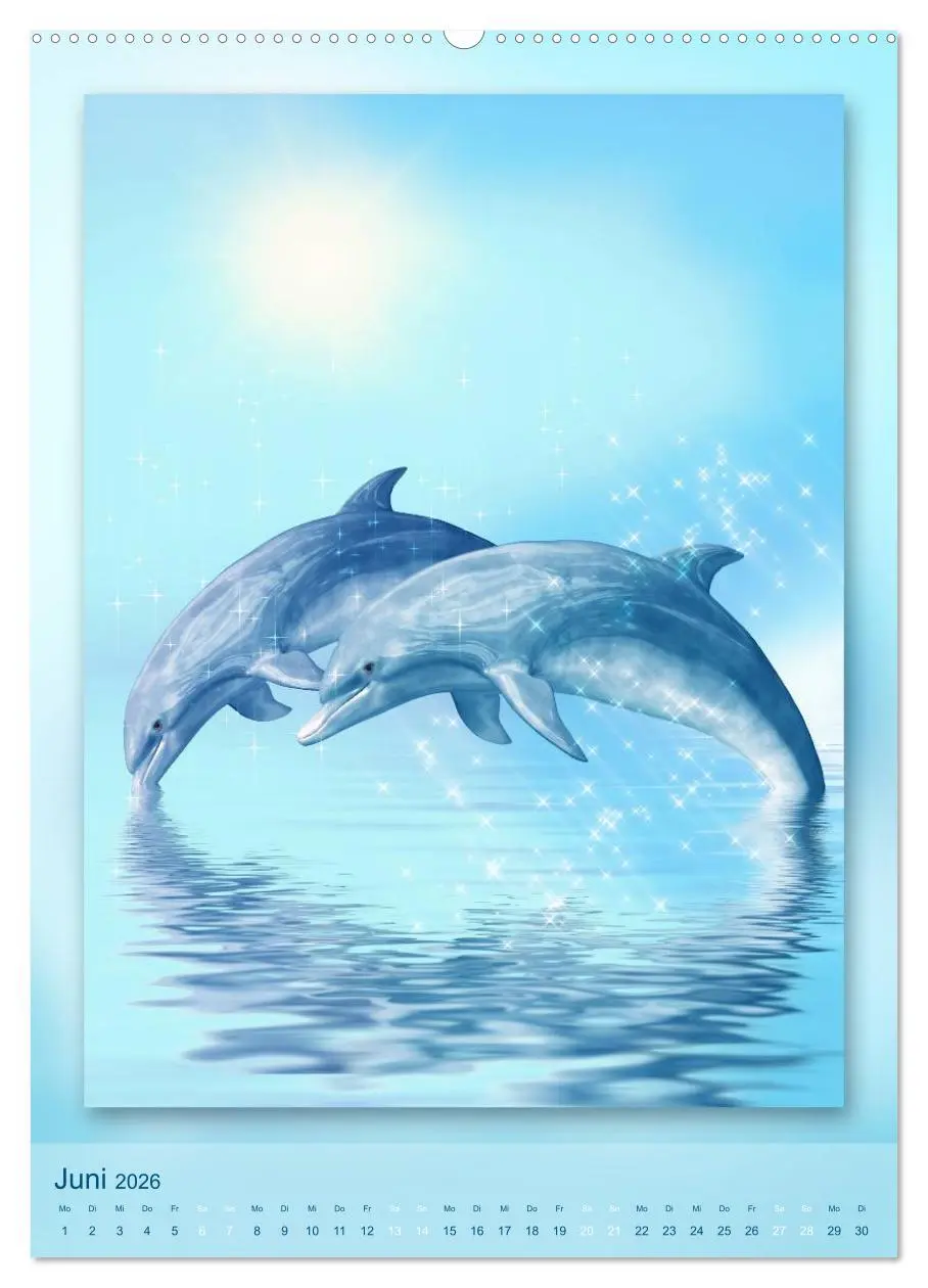 Bild: 9783516483215 | Delfine - Kalender (Wandkalender 2026 DIN A2 hoch), CALVENDO...