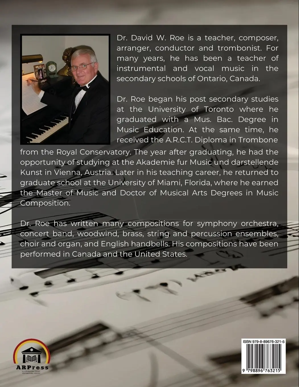 Rückseite: 9798896763215 | Basic Arranging Techniques for the Beginning Arranger | David W. Roe