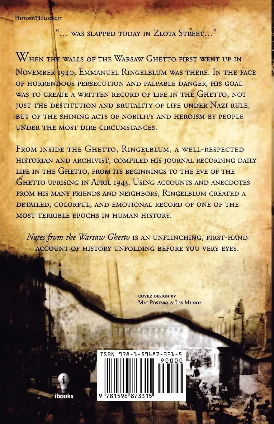 Rückseite: 9781596873315 | Notes from the Warsaw Ghetto | Emmanuel Ingelblum | Taschenbuch | 2006
