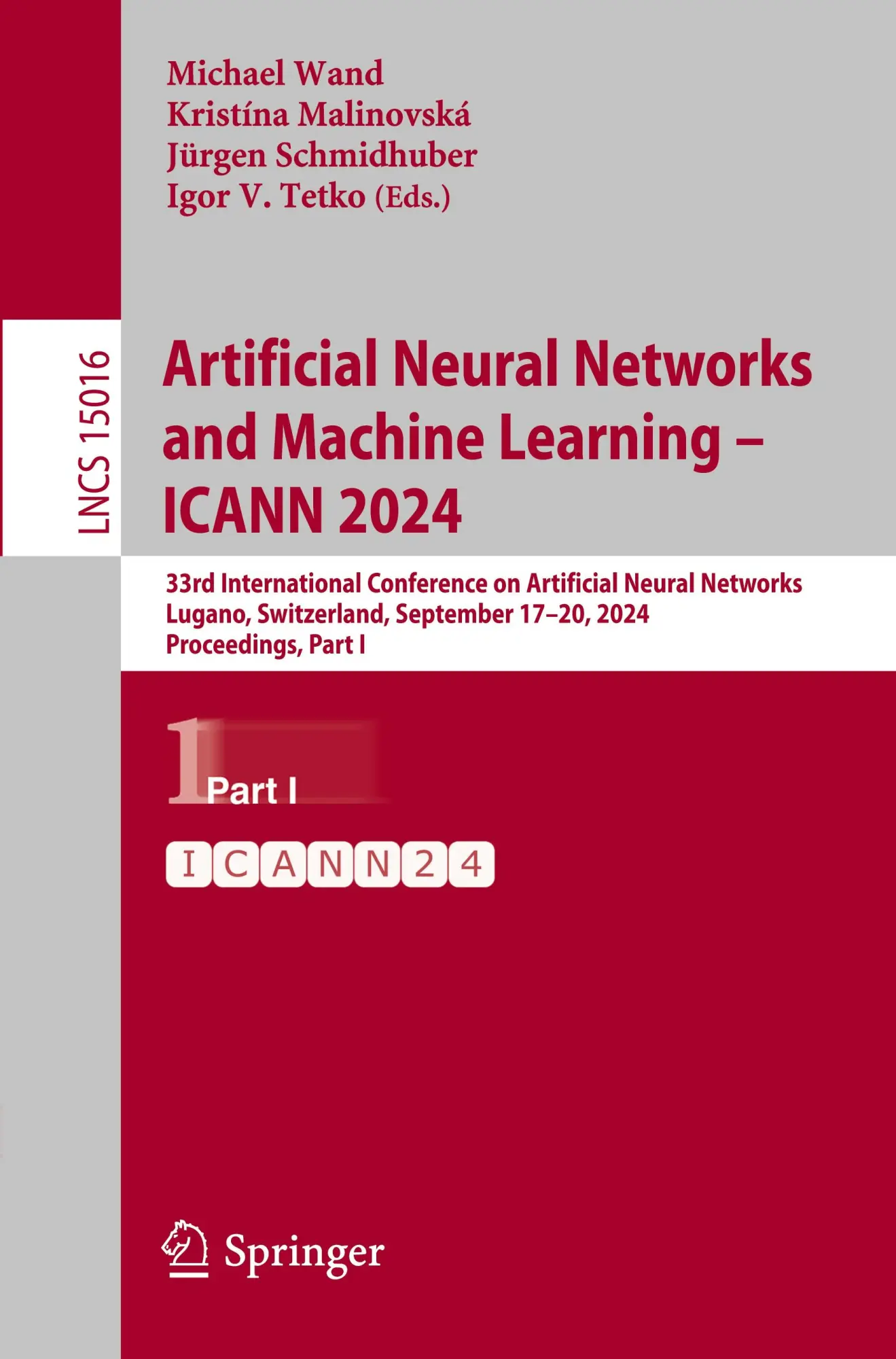Cover: 9783031723315 | Artificial Neural Networks and Machine Learning - ICANN 2024 | Buch