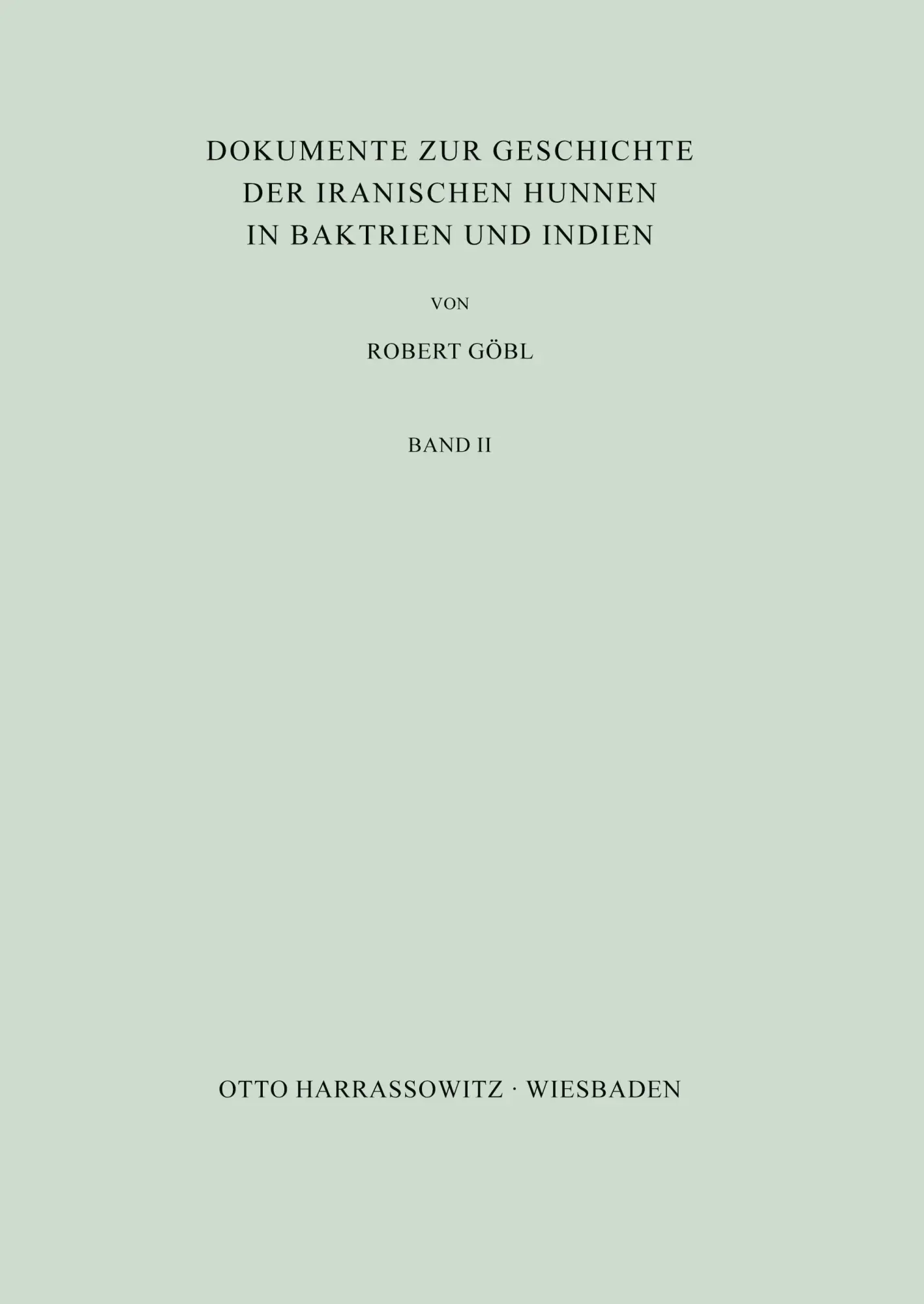 Cover: 9783447003315 | Dokumente zur Geschichte der iranischen Hunnen in Baktrien und...