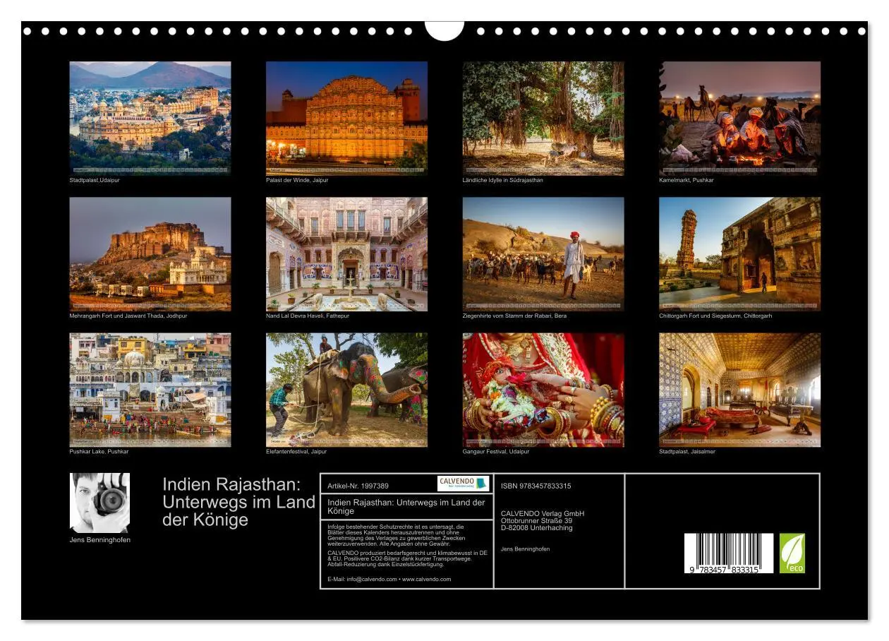 Bild: 9783457833315 | Indien Rajasthan: Unterwegs im Land der Könige (Wandkalender 2026...