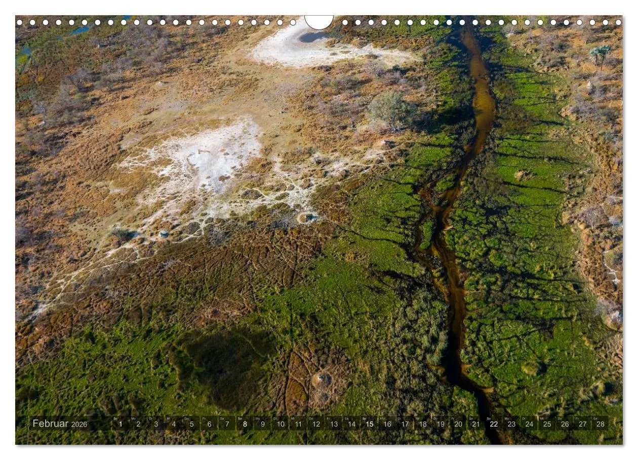 Bild: 9783516093315 | Okavango - Das Delta von oben (Wandkalender 2026 DIN A3 quer),...
