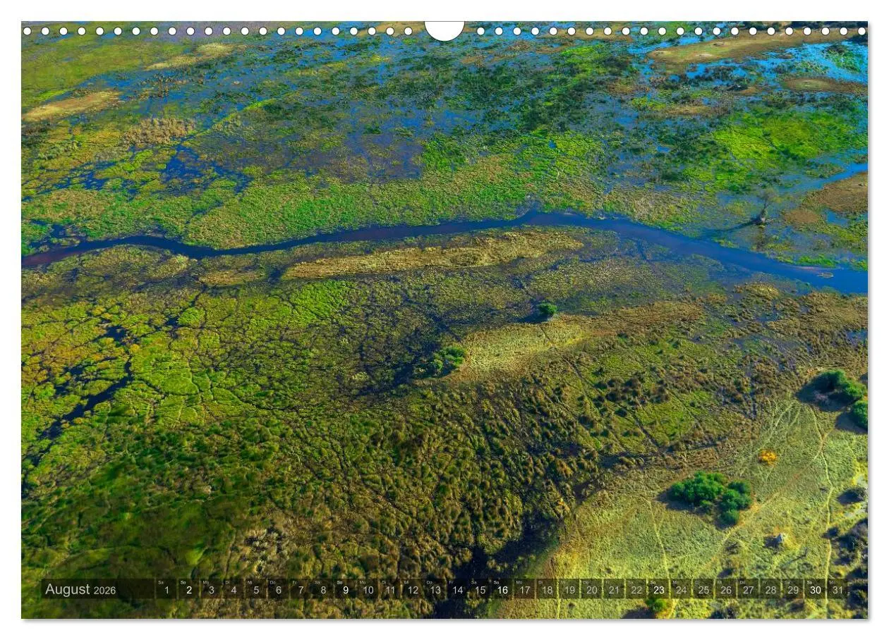 Bild: 9783516093315 | Okavango - Das Delta von oben (Wandkalender 2026 DIN A3 quer),...