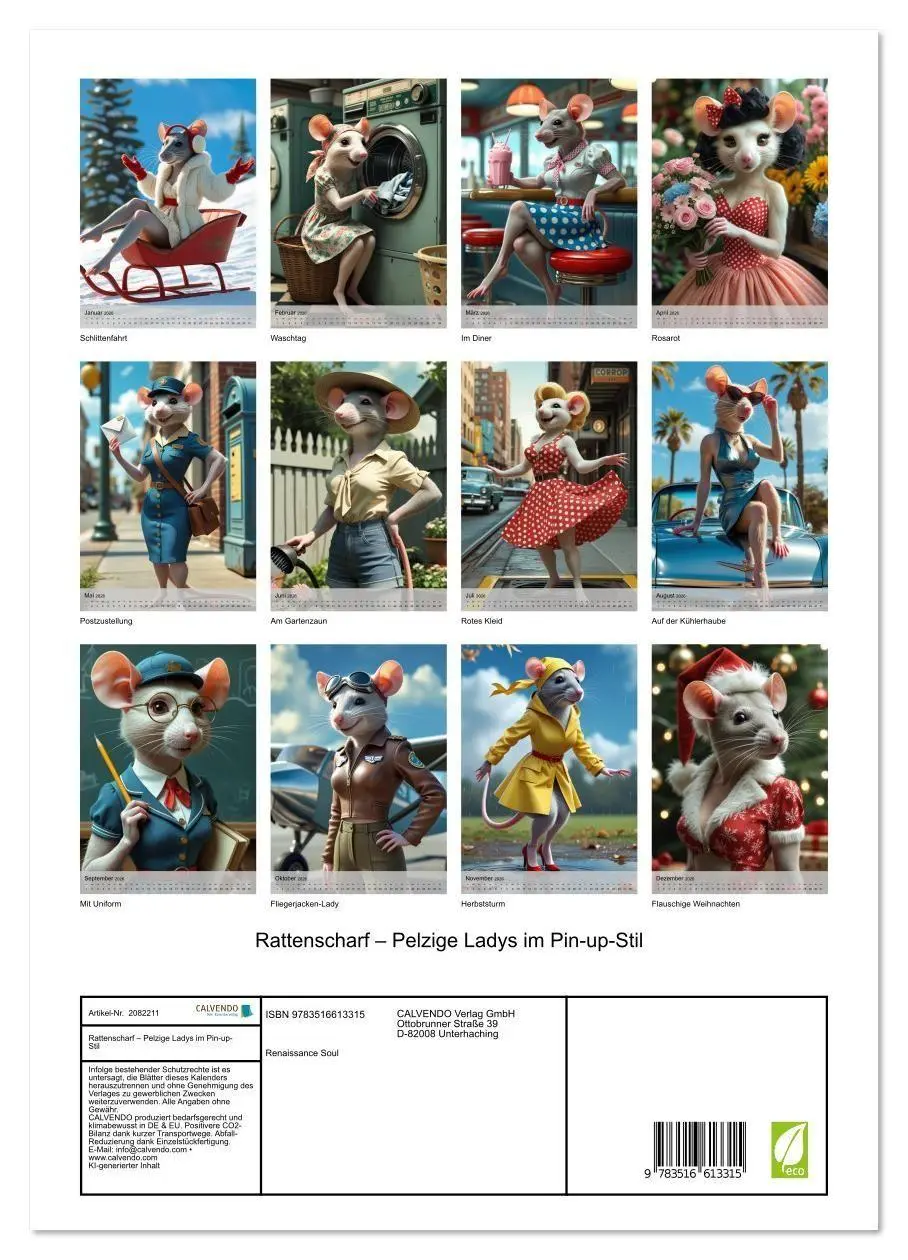 Bild: 9783516613315 | Rattenscharf - Pelzige Ladys im Pin-up-Stil (hochwertiger Premium...