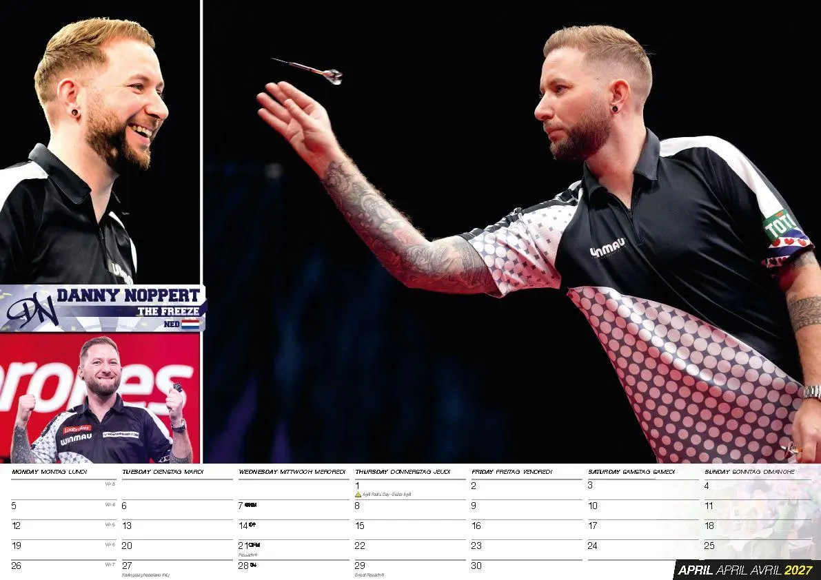 Bild: 9798893613315 | Darts Kalender 2027 | Michael van Gerwen (u. a.) | Kalender | 14 S.